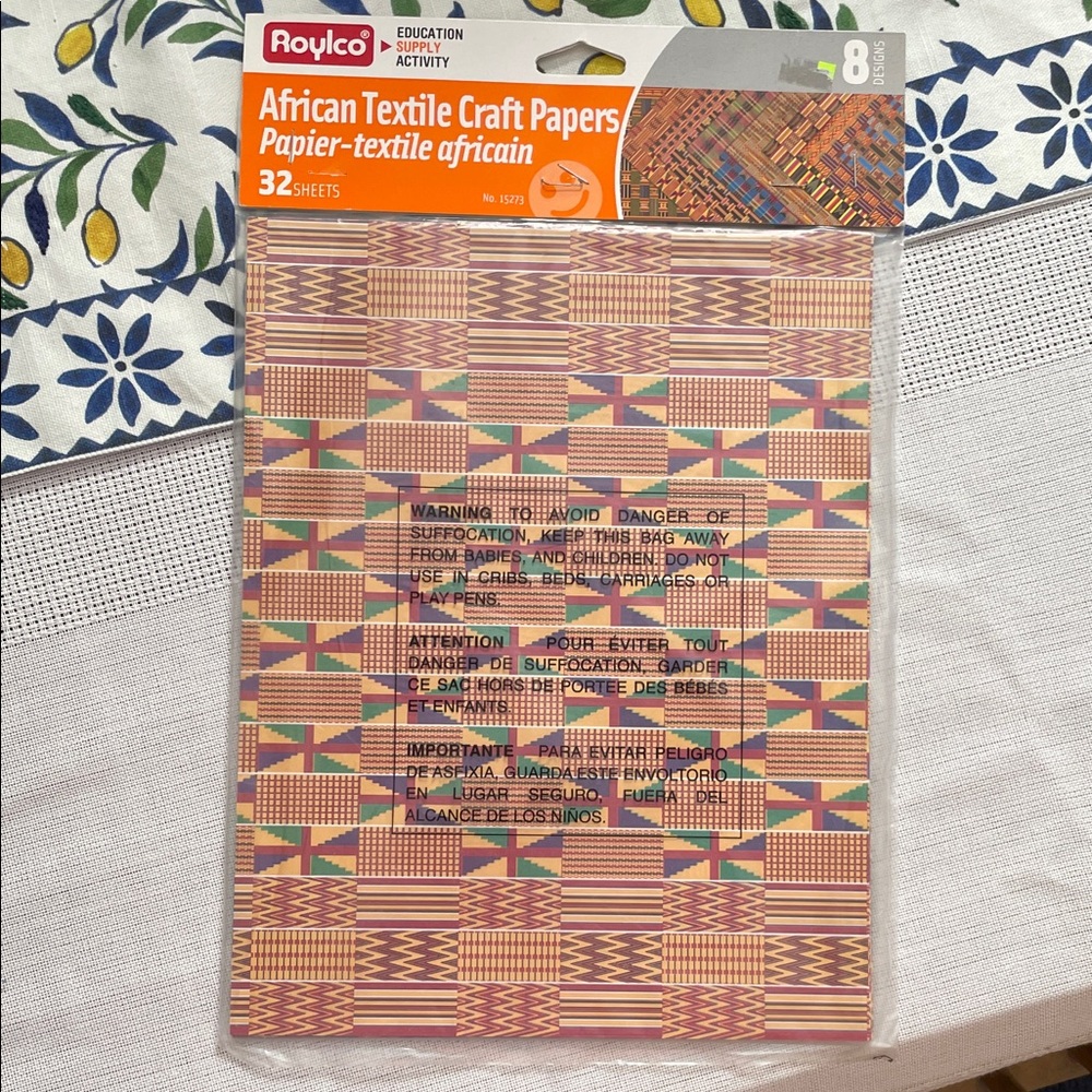 African Textile Craft Papers - Vibrant Multicolor